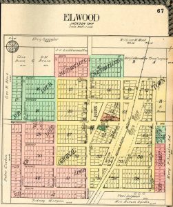1909 plat Map for Elwood Illinois
